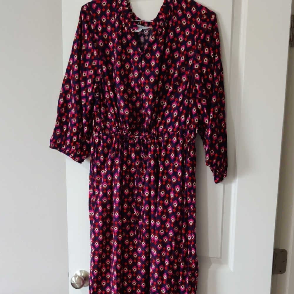 Geometric Patterned Dress - Multicolor